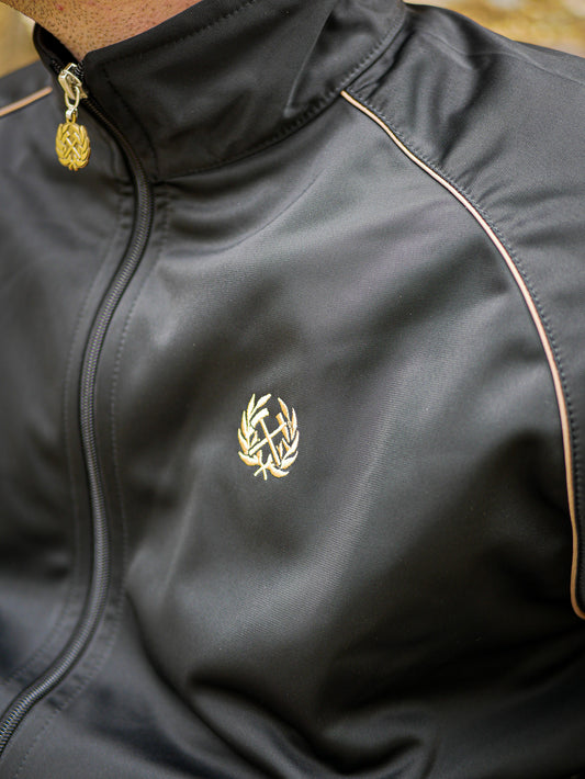 Trainingsjacke - Schwarz//Gold