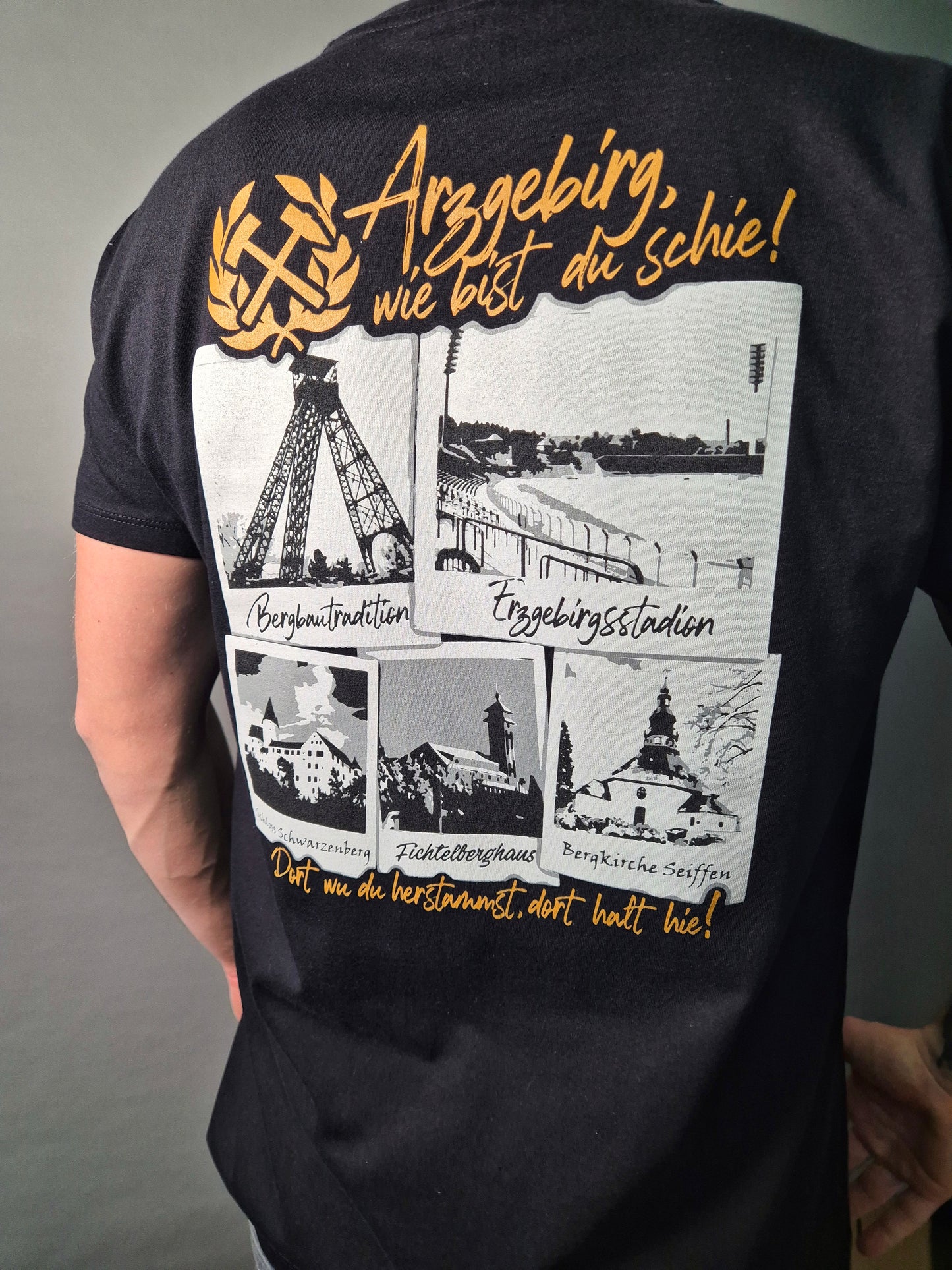 T-Shirt "Arzgebirg wie bist du schie!"