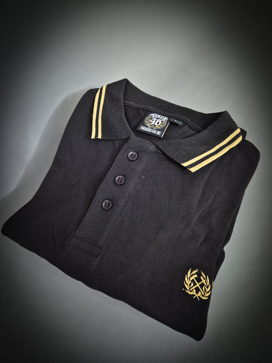 Poloshirt - Schwarz/Gold