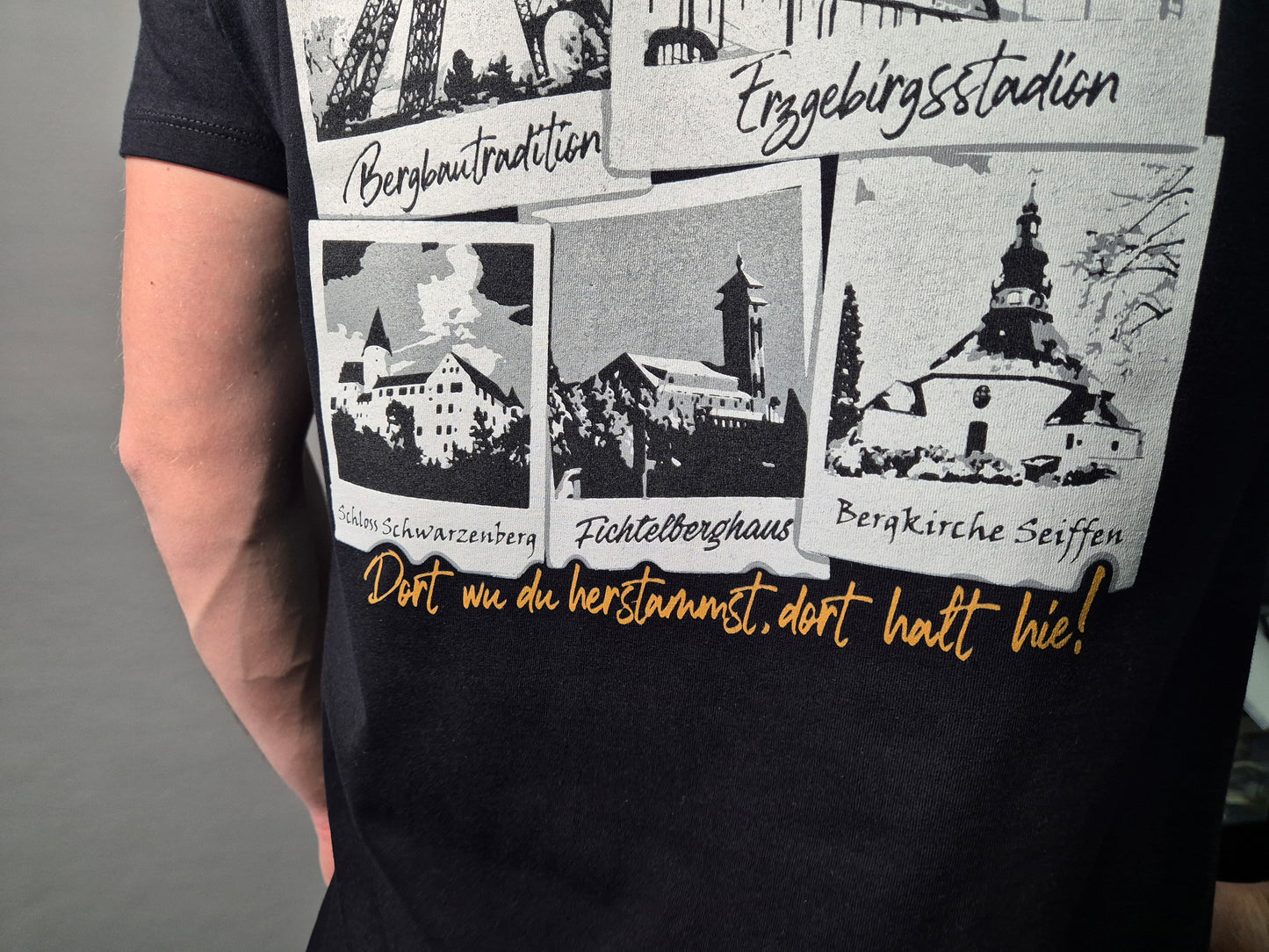 T-Shirt "Arzgebirg wie bist du schie!"